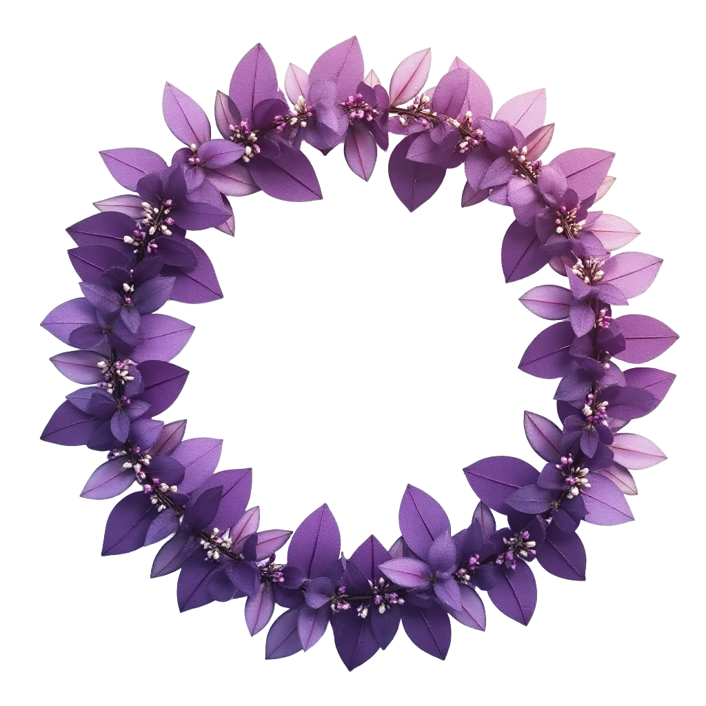 Elegant Purple Flower Wreath